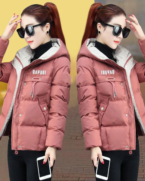 winter women jacket  Thick Down Cotton Padded Parka  Hooded