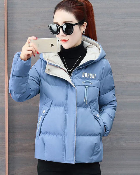 winter women jacket  Thick Down Cotton Padded Parka  Hooded