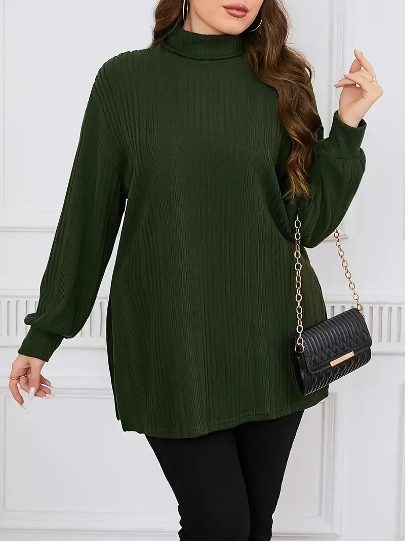 Autumn Turtleneck Pullover  Long Sleeve Loose Woman Tops