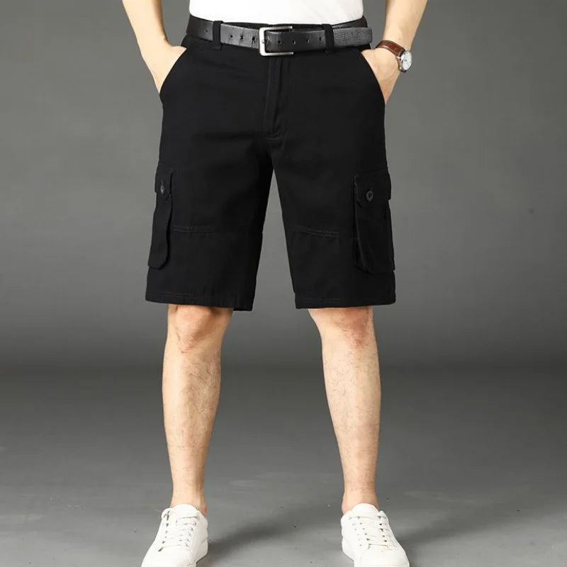 Men's Cargo Shorts: Designer Big & Tall Bermuda Jogger Pants in Luxurious Cotton