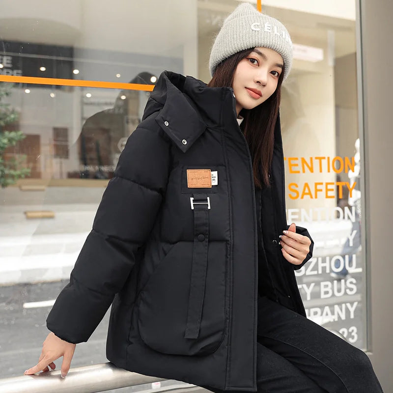 Winter Windproof Jacket  Women Parkas Down Cotton Jackets with Hooded