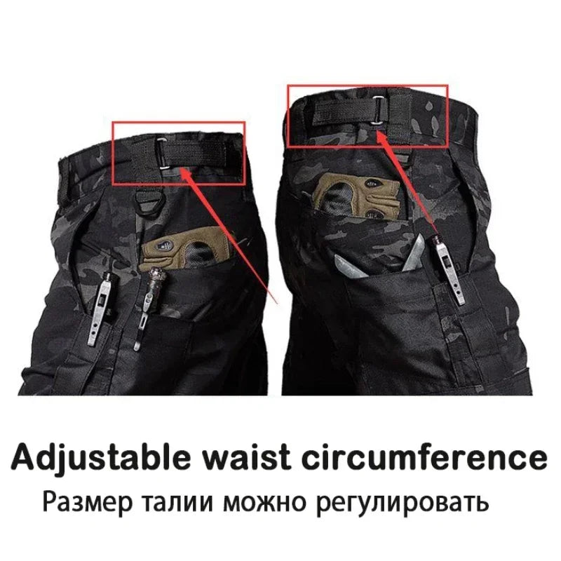 Men's Tactical Waterproof Pants: Combat Trousers with Multi-Pockets for Outdoor Wear