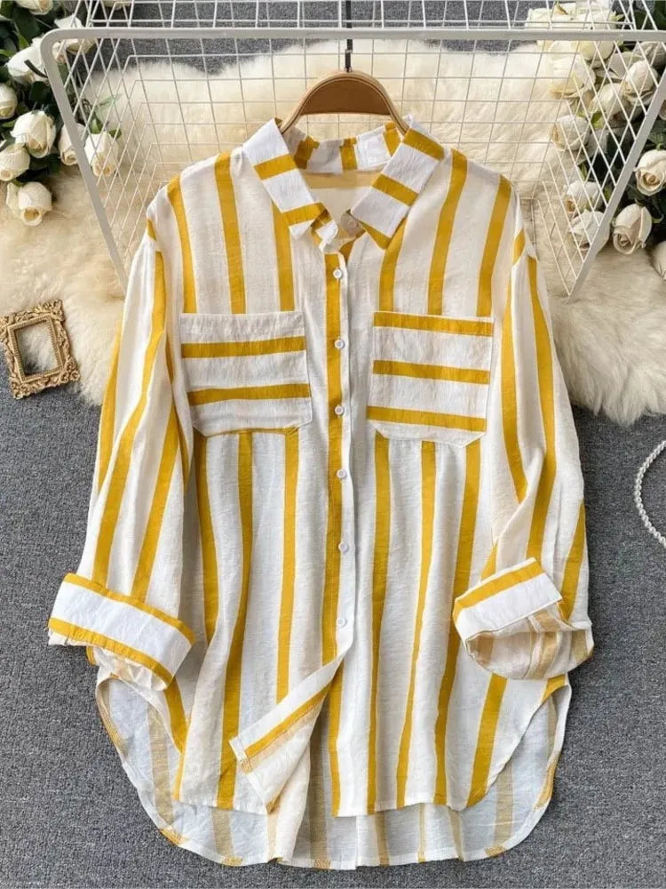 Long Sleeve Striped  Casual Shirt