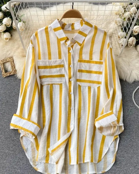 Long Sleeve Striped  Casual Shirt