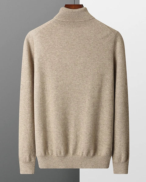 Men's 100% Cashmere Lapel Sweater: Lightweight Knitted Pullover for Autumn/Winter