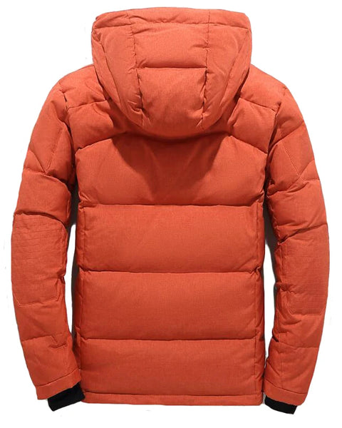 Men's Oversize Thick Padded Snow Coat: Hooded Winter Down Parka for Outdoor Warmth