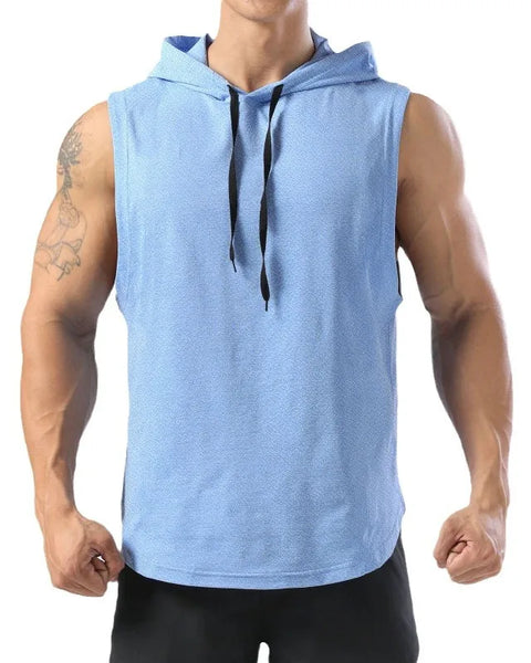 New Men's Sleeveless Tank Tops: Hooded Hip Hop Vests for Casual Style