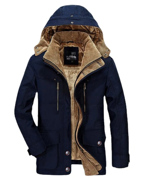 Men's High-Quality Warm Parkas: Casual Hooded Down Jackets for Winter