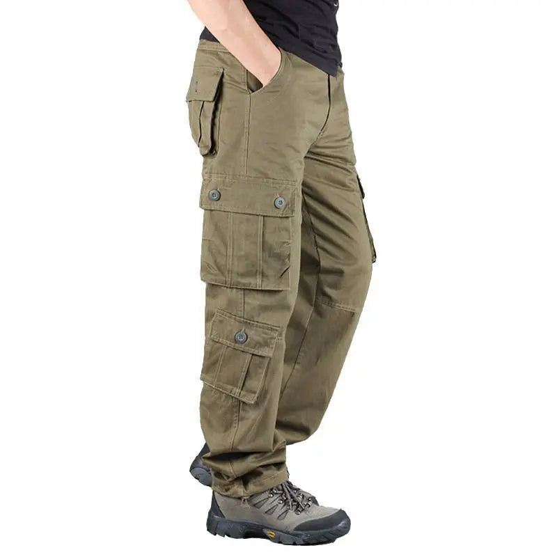 Men's Loose Cargo Pants: Army Tactical Multi-Pocket Trousers