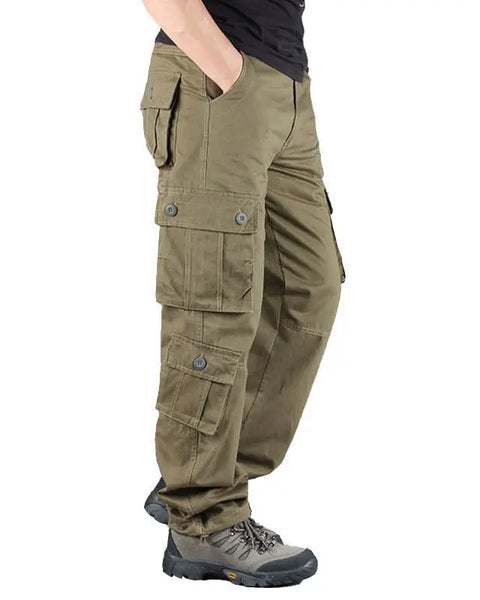 Men's Loose Cargo Pants: Army Tactical Multi-Pocket Trousers