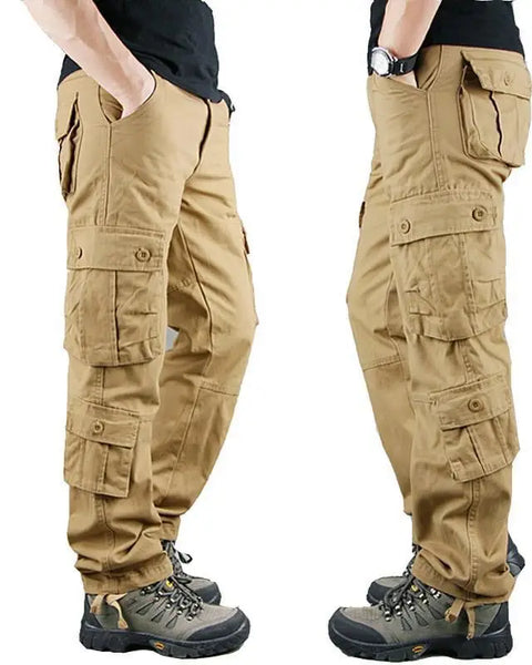 Men's Loose Cargo Pants: Army Tactical Multi-Pocket Trousers