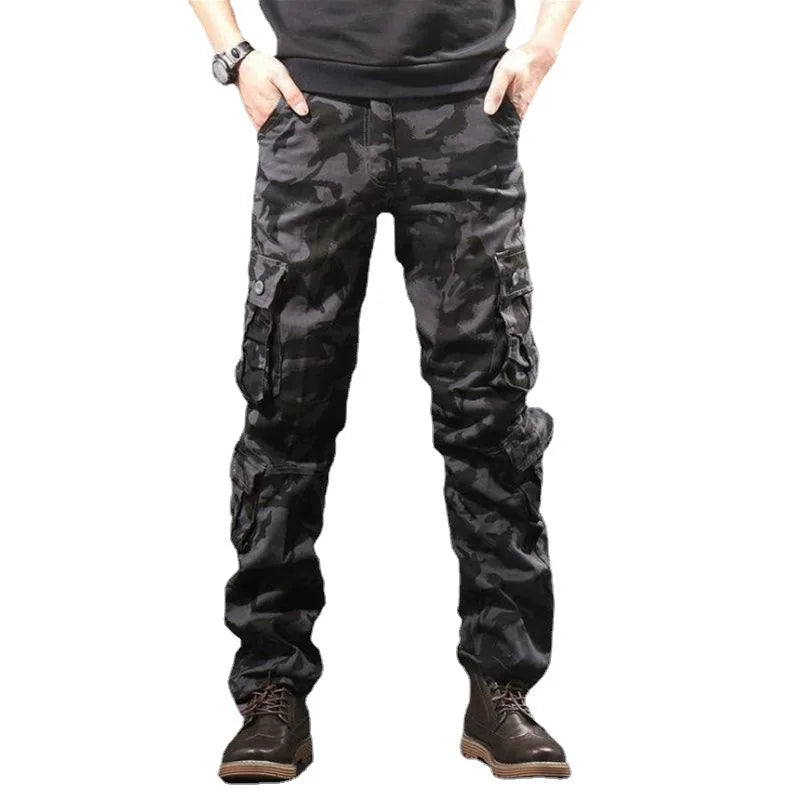 Men's Loose Cargo Pants: Army Tactical Multi-Pocket Trousers