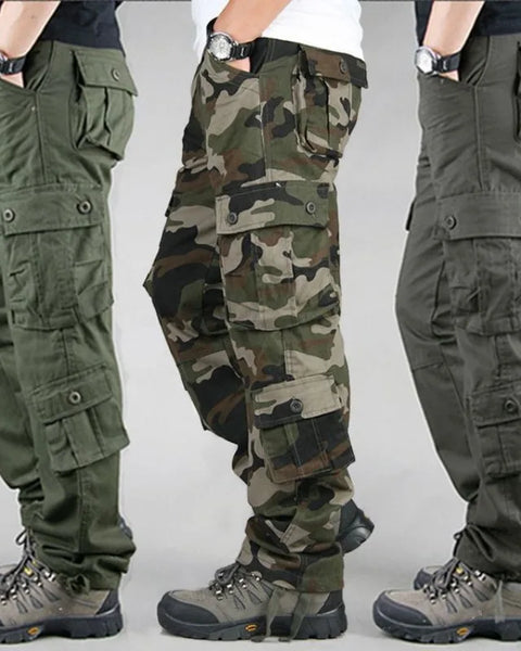 Men's Loose Cargo Pants: Army Tactical Multi-Pocket Trousers