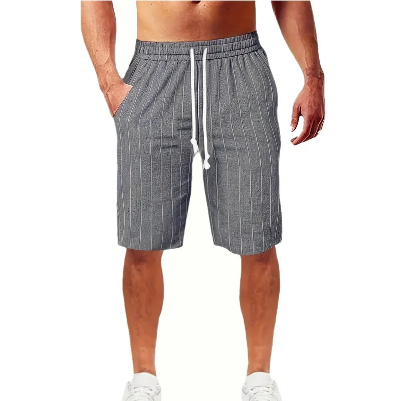 Men's Lightweight Quick-Drying Fitness Shorts Cotton Linen for Running & Street Wear