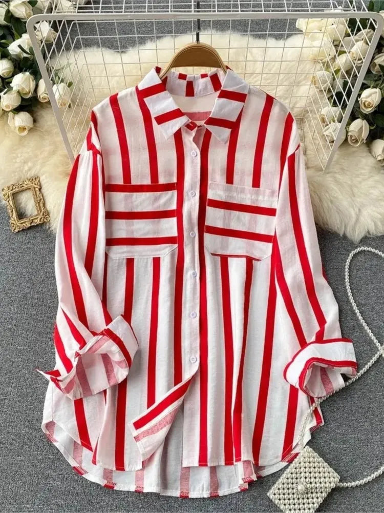 Long Sleeve Striped  Casual Shirt