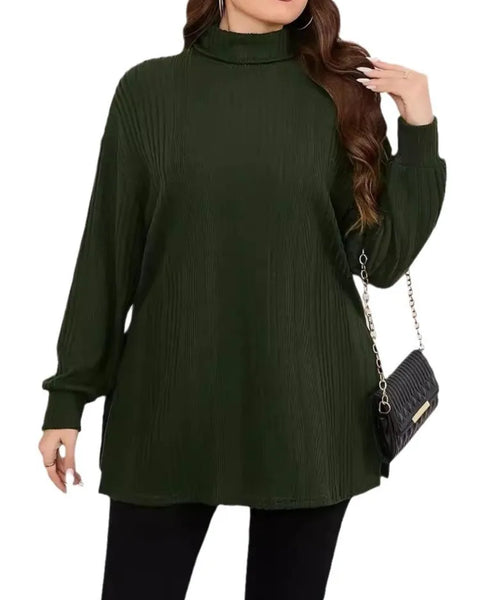 Autumn Turtleneck Pullover  Long Sleeve Loose Woman Tops