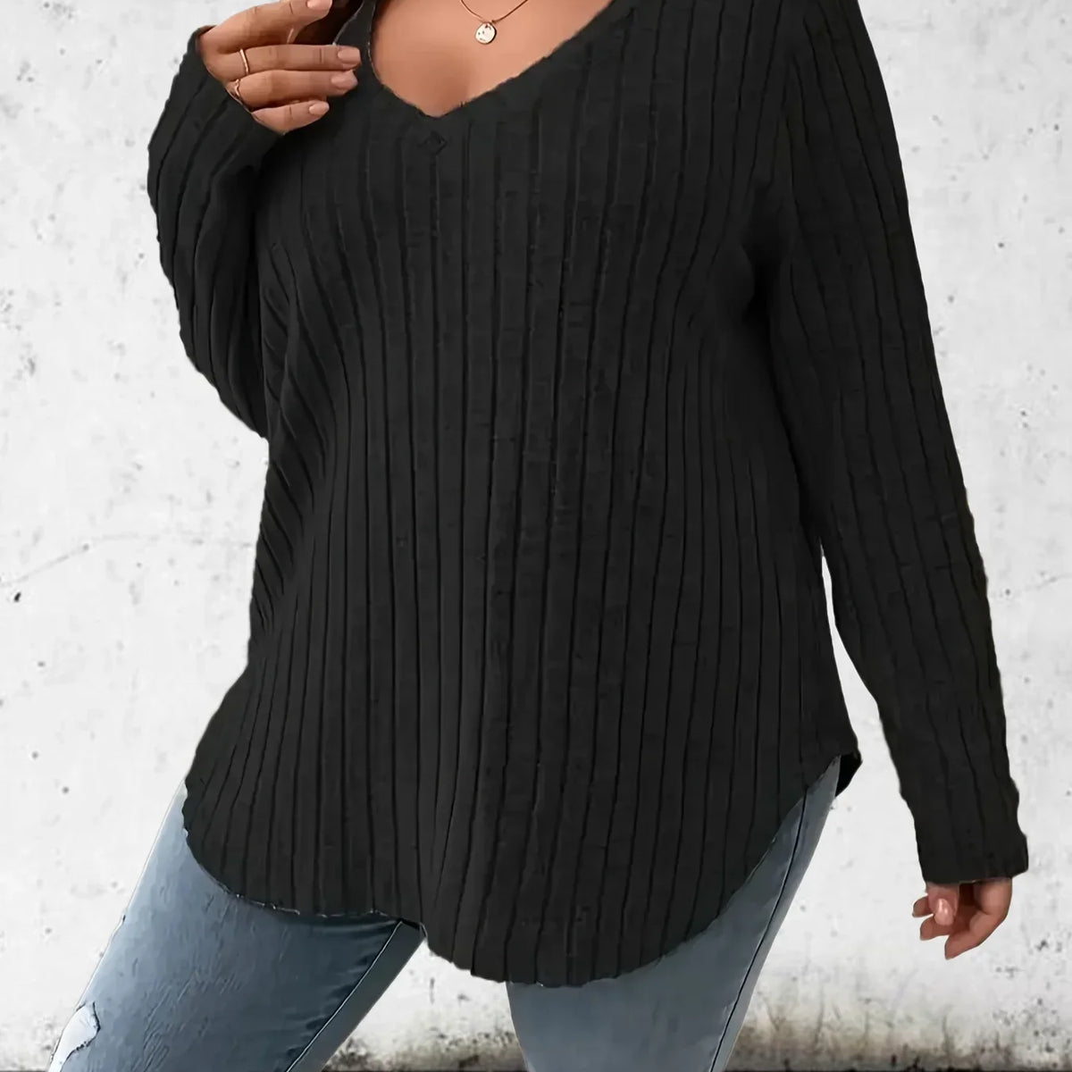 Long Sleeve V Neck  T-Shirt  for women