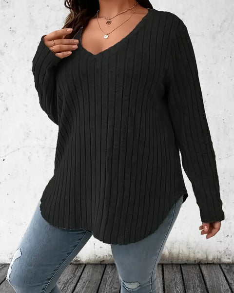 Long Sleeve V Neck  T-Shirt  for women