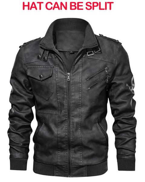 Men's Autumn Casual Motorcycle PU Leather Jacket: Stylish Biker Coat