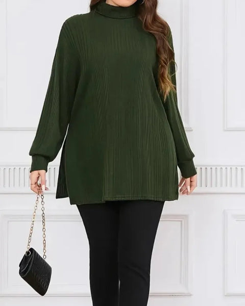 Autumn Turtleneck Pullover  Long Sleeve Loose Woman Tops