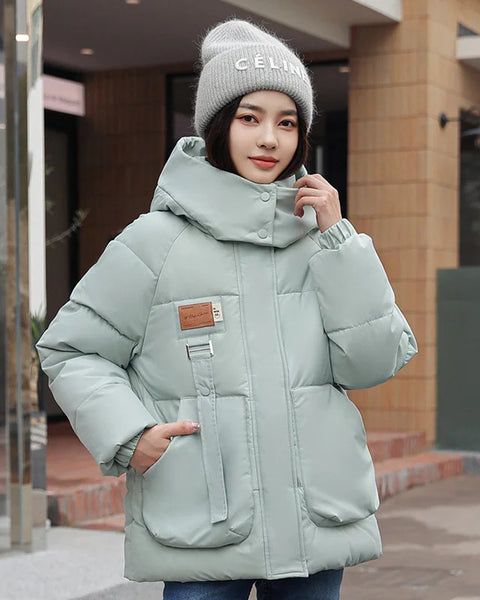 Winter Windproof Jacket  Women Parkas Down Cotton Jackets with Hooded