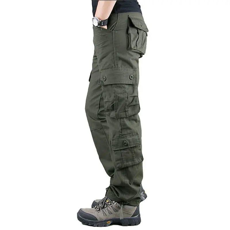 Men's Loose Cargo Pants: Army Tactical Multi-Pocket Trousers