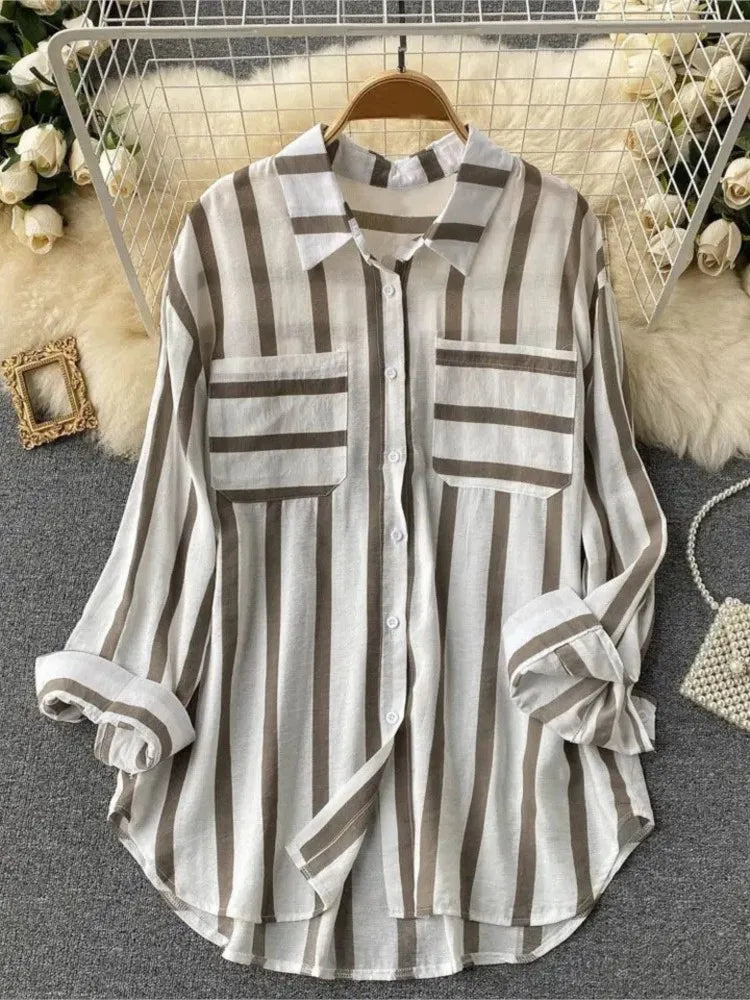 Long Sleeve Striped  Casual Shirt